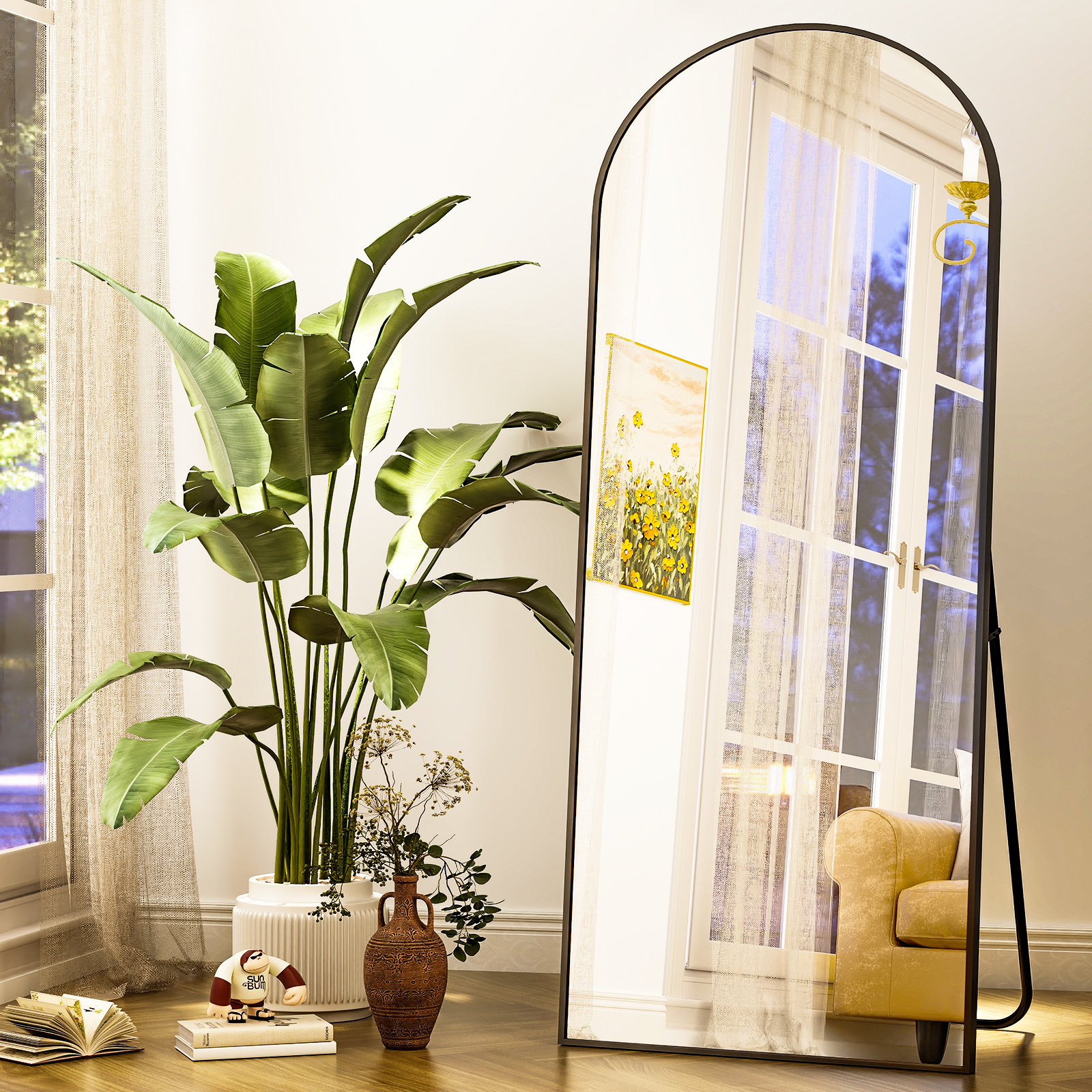 BEAUTYPEAK Arched Full Length Floor Mirror 64 X21 1 Full Body Standing Mirror Black: A Clear-Eyed Overview