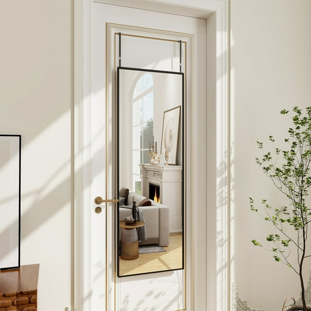 BEAUTYPEAK Full Length Door Mirror 48"x14" Hanging Floor Mirrors Wall