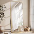 thumbnail image 1 of BEAUTYPEAK Full Length Mirror 65"x25" Rectangle Body Dressing Floor Mirrors,Gold, 1 of 6