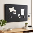 thumbnail image 1 of BEAUTYPEAK Large Felt Bulletin Board for Wall, 24" x 36" Frameless Picture Board Soft Felt Cork Board，Black, 1 of 6