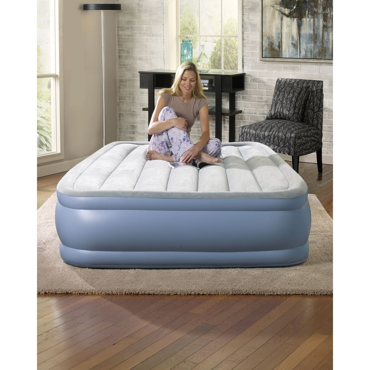 Beautyrest Hi Loft Raised Air Mattress with External Pump - Inflatable ...