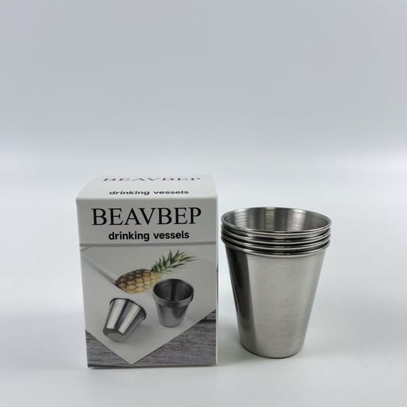 BEAVBEP Drinking vessels,Stainless Steel Shot Drinking Cups 1 Ounce Metal Shot Glasses Espresso Shot Cup Whiskey Shot Glass Drinking Tumbler for Wine Drinking Vessel (30ml)
