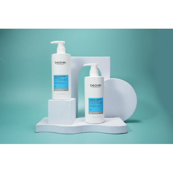 BEAVER Professional Clarify Shampoo & Conditioner Set for fine, flat & thin hair Paraben & Sulfate Free