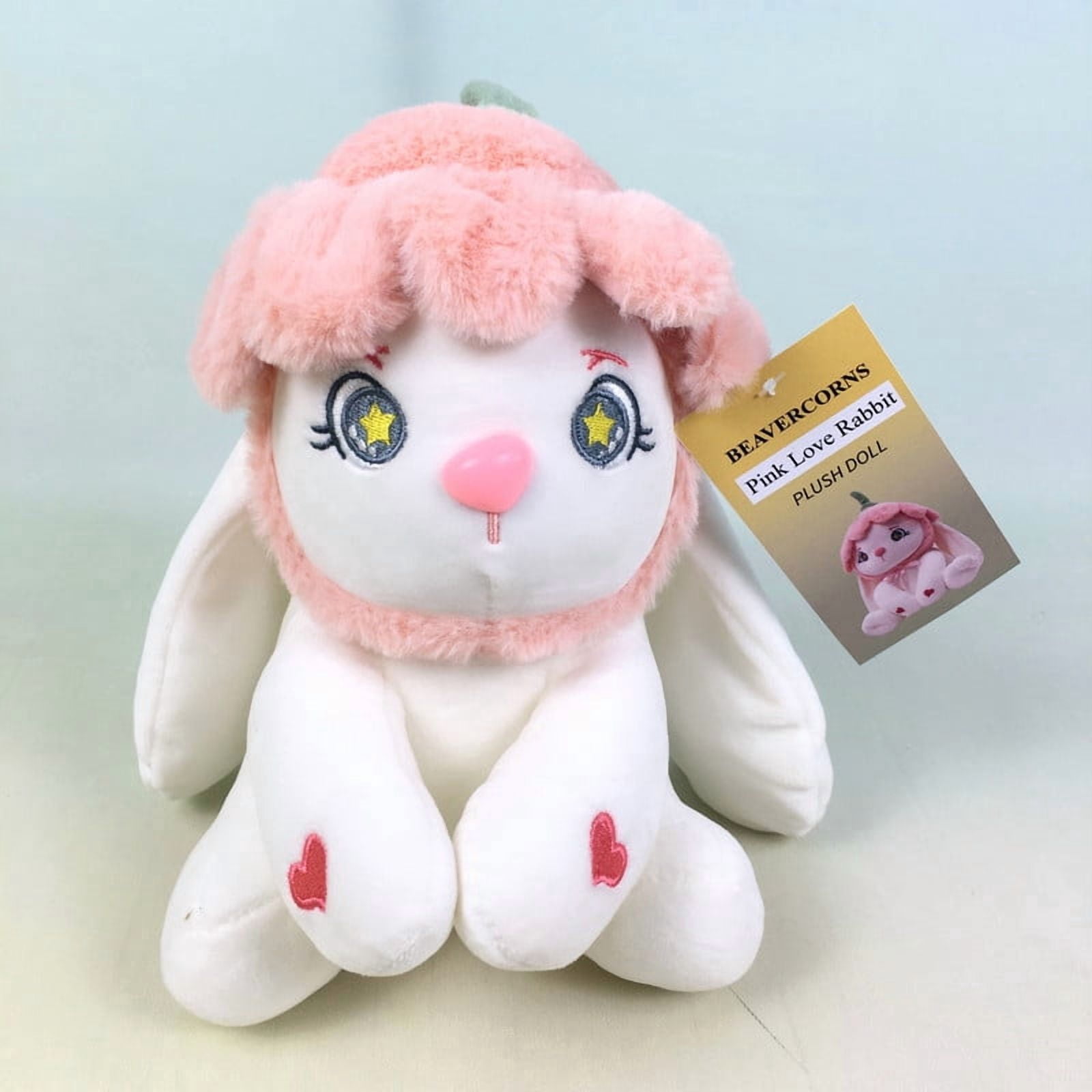 BEAVERCORNS Plush dolls Cute Peach Bunny Plush Toy — Soft Stuffed Rabbit Companion