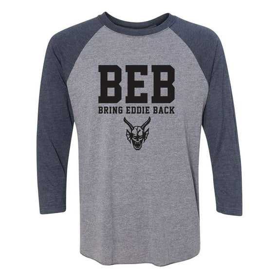BEB Bring Eddie Back Unisex 3/4 Sleeve Baseball Raglan Tee
