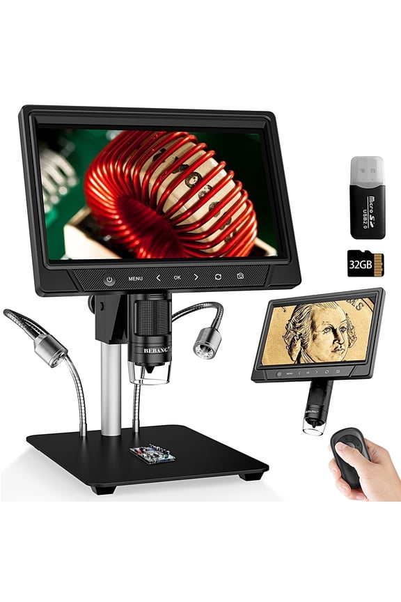 10.1" LCD Microscope for Adults Kids, Coin Microscope for Error Coins, IOS, Windows 11
