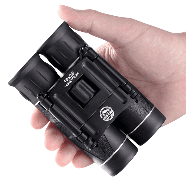 BEBANG 10x25 Mini Compact Pocket Binoculars, Lightweight Foldable