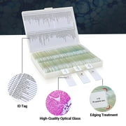 BEBANG 120Pcs Prepared Microscope Slides for Kids, Glass Microscope Slides with Specimens of Insect Plant Animal Bacteria Human Tissue Cell