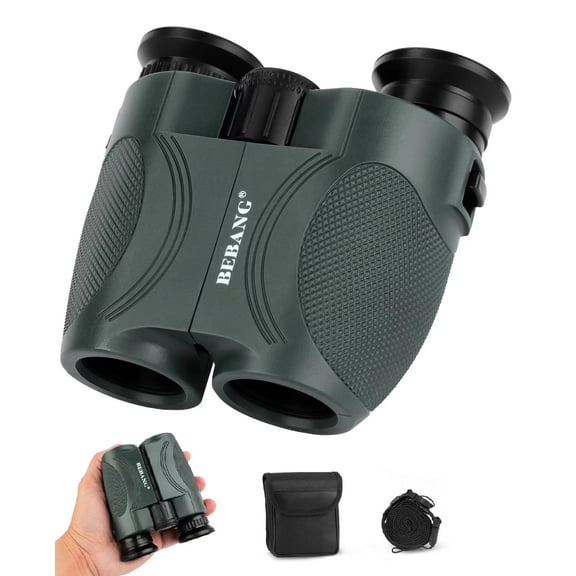BEBANG 12x25 Binoculars for Kids Adults, BAK4 Lenses Small Binoculars Compact with Low Light Vision, Binoculars for Bird Watching Camping Sports