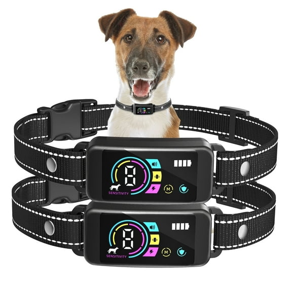 BEBANG 2-Pack Bark Collar for Small Medium Large Dogs, 5 Adjustable Sensitivity, Anti Barking Device for Dogs Cats