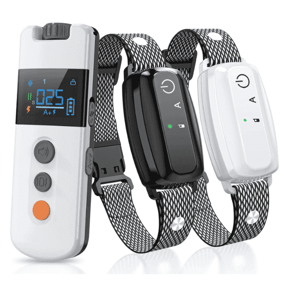 BEBANG 2-in-1 Bark Collar & Dog Shock Collar, 4 Modes Dog Training Collar for 2 Dogs, IP67 Waterproof E Collar for Small Medium Large Dog