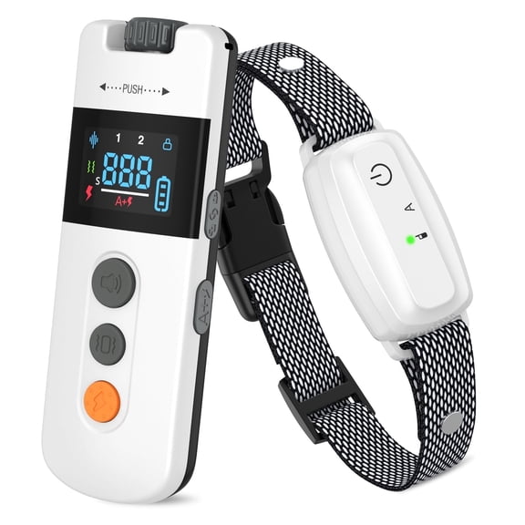 BEBANG 2-in-1 Dog Shock Collar & Dog Bark Collar, Dog Training Collar with Remote, Bark/Beep/Vibration/Shock 4 Modes, IP67 Waterproof Dog E Collar for All Breeds