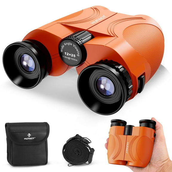 BEBANG 12x25 Binoculars for Kids Adults,FMC,BAK4, Small Compact Binoculars for Bird Watching Camping Sports