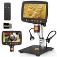 thumbnail image 1 of BEBANG 7" Coin Microscope for Adults, 1080P IPS Digital Microscope with 8 Adjustable LED Lights, 2 Flexible Side Lights, PC View Compatible with  Windows, IOS, 32GB, 1 of 11