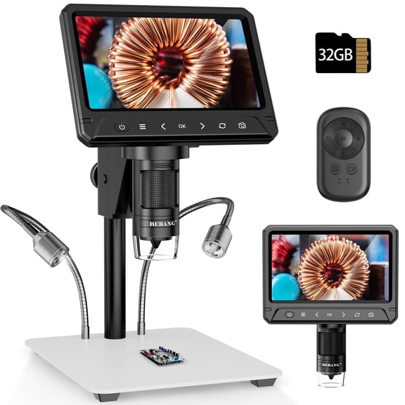 BEBANG 7" Coin Microscope, Soldering Microscope for Error Coins Adults Kids, Windows, MacOS