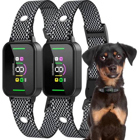 BEBANG 2-Pack Dog Bark Collar, 7 Modes, 8 Adjustable Sensitivity Levels for Small Medium Large Dogs