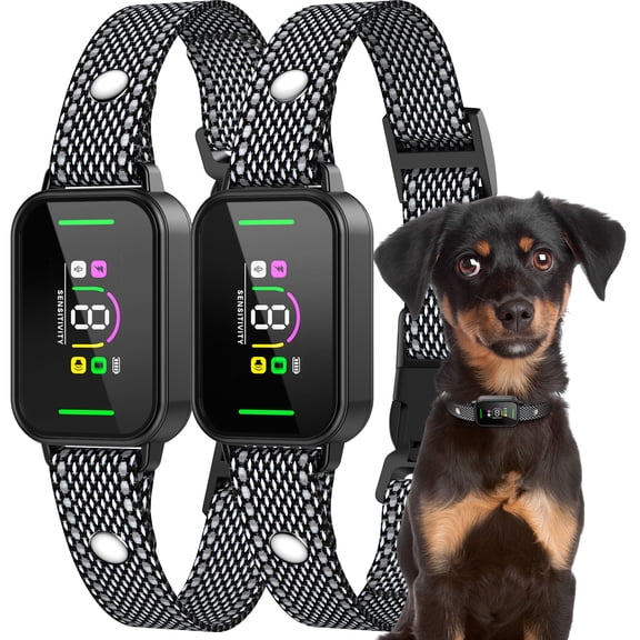 BEBANG 2-Pack Dog Bark Collar, 7 Modes, 8 Adjustable Sensitivity Levels for Small Medium Large Dogs