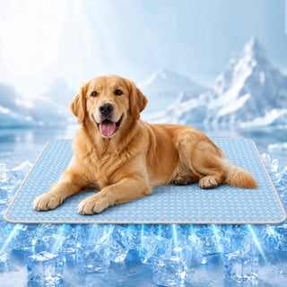 BEBANG Dog Cooling Mat, 39 x 28“ Self-Cooling No-Gel Pet Cooling Pad for large Medium Dogs, Non-Slip Summer Cool Mat for Dog Crate Bed Car(L)