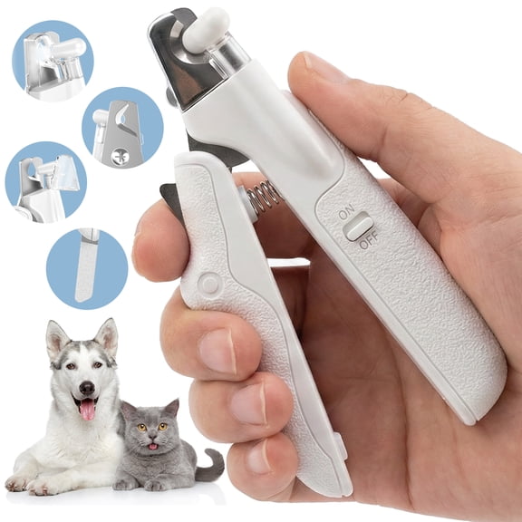 BEBANG Dog Nail Clipper with LED Light, Safety Guard & Nail File, Pet Nail Clipper for Small Medium Large Breeds