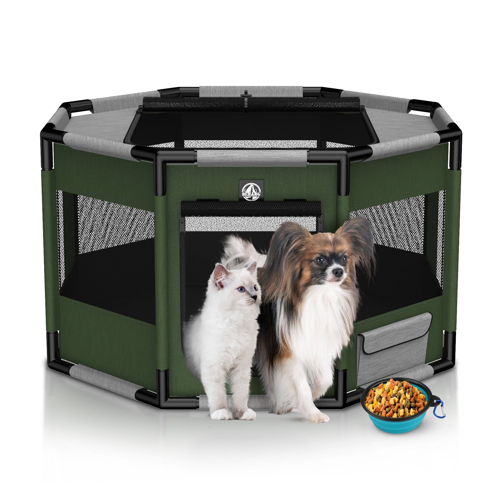 BEBANG Dog Playpen Indoor/Outdoor, Stable PVC & Oxford Fabric