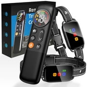 BEBANG Dog Training Collar, 2 Dog Shock Collar with 3 Training Modes, Rechargeable Waterproof Electric Collar for Small to Large Dogs, Security Lock