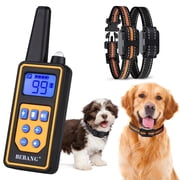 BEBANG 2600FT Dog Training Collars for 2 Dogs, Dog Shock Collar with Remote, 3 Modes Beep Vibration Shock, Waterproof, LED Light for Training Small Medium Large Dogs