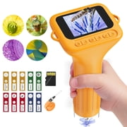 BEBANG Handheld Microscope, 1080P Digital Portable Microscope for Adults Kids, 8GB, 15 Slides