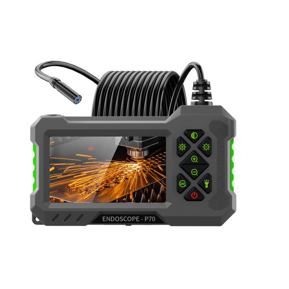 BEBANG Inspection Borescope Camera with 4.3" IPS Screen, 1920P HD with 8 LED Lights, 16.6FT Semi-Rigid Cord Bore Scope, IP67 Waterproof Endoscope for Sewer, Tools