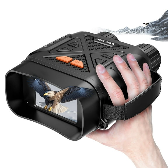 BEBANG 10X Night Vision Binoculars, Infrared Night Vision Goggles with HD Video and Photo Modes, 32GB Card, 2624ft