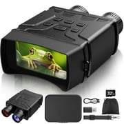 BEBANG Night Vision Goggles, 10X Digital Night Vision Binoculars, 7 Level Infrared Binoculars, 32GB HD Photo and Video Type-C Rechargeable