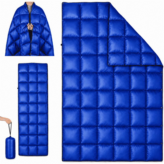 BEBANG Outdoor Camping Blanket, Waterproof Windproof Wearable Blanket with Snap Buttons, Connectable Warm Camping Blanket with Carry Bag, Machine Washable Travel Blanket for Stadium Picnic Beach Hiki