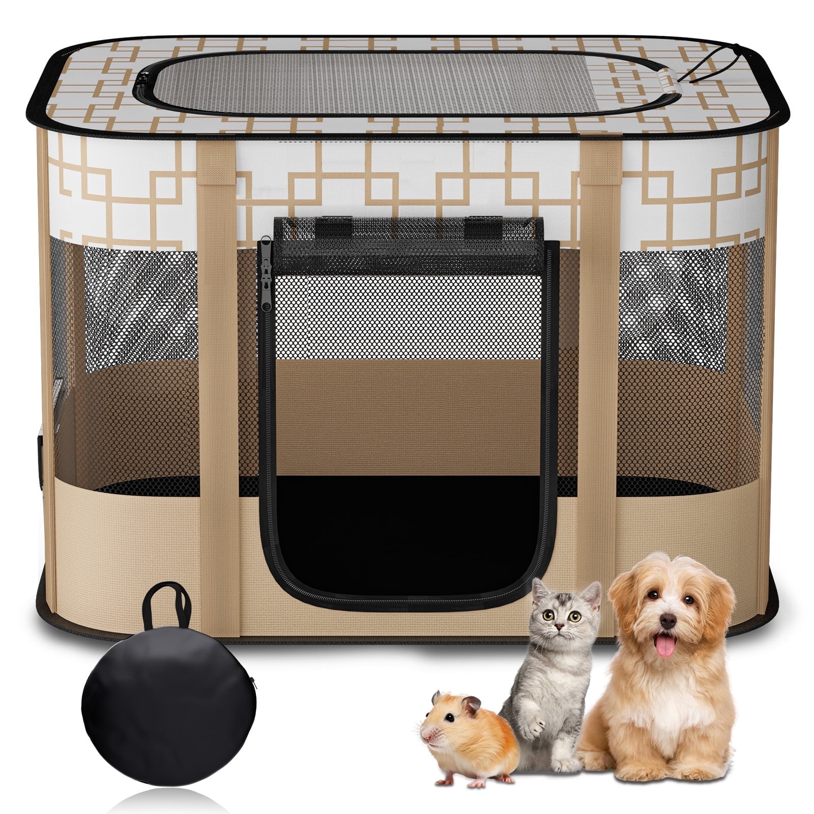 Foldable Temporary Dog Boarding Zampa Portable Puppy Playpen