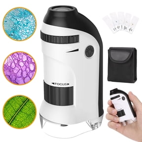 BEBANG Pocket Microscope, Handheld Mini Kids Microscope, Portable Microscope for Kids Student Adults Microbiological Observation Lab Study
