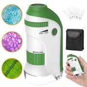 BEBANG Pocket Mini Microscope, 60X-135X Handheld Portable Kids Microscope for Microbiological Observation Lab Study