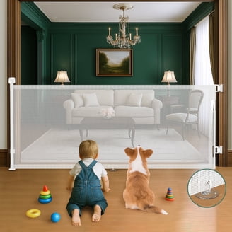 Pet Dog Safety Gate Enclosure Retractable Mesh Kid Security Barrier Pet Dog Safety Gate Enclosure Retractable Mesh Kid Security Barrier