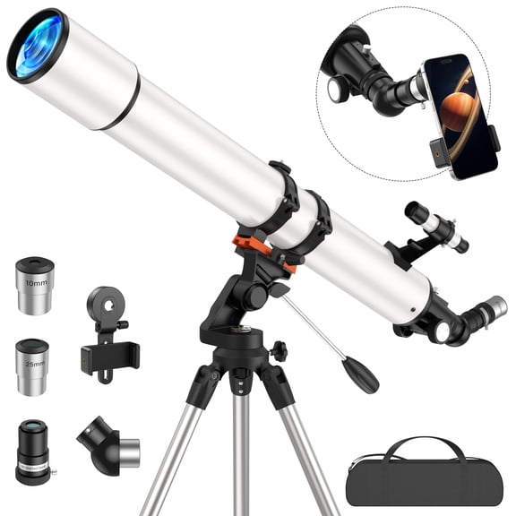 BEBANG Telescope for Adults, 90mm Aperture 900mm High Powered Telescope, 36X-270X with AZ Mount for Moon Planets