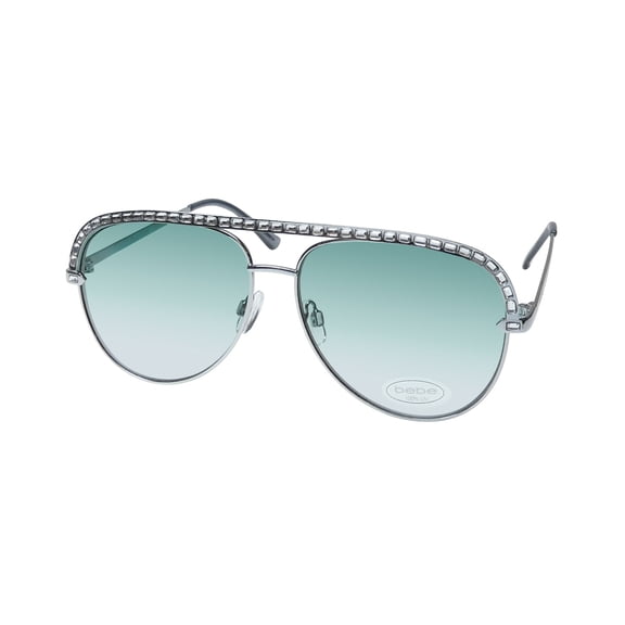 BEBE BBOP1033 SUNGLASSES PILOT SHAPE EYEWEAR 100% UV RAYS PROTECTION HIP & CHIC