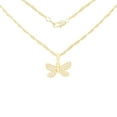 thumbnail image 1 of BEBERLINI Women Butterfly CZ Pendant Necklace Set 14K Gold Filled Rope Chain Jewelry 20", 1 of 9