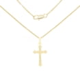 thumbnail image 1 of BEBERLINI Women Cross CZ Pendant Necklace Set 14K Gold Filled Box Chain Jewelry 20", 1 of 7