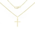 thumbnail image 1 of BEBERLINI Women Cross CZ Pendant Necklace Set 14K Gold Filled Box Chain Jewelry 24", 1 of 7
