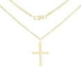 thumbnail image 1 of BEBERLINI Women Cross CZ Pendant Necklace Set 14K Gold Filled Cuban Chain Jewelry 20", 1 of 7