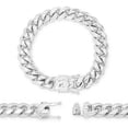 thumbnail image 1 of BEBERLINI Cuban Link Bracelet Silver Curb Chain 9" Stainless Steel Fashion Jewelry For Men 14 mm, 1 of 7