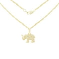 thumbnail image 1 of BEBERLINI Elephant CZ Charm 14K Gold Filled Rope Chain Pendant Necklace Jewelry Women 18", 1 of 7