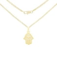 thumbnail image 1 of BEBERLINI Hamsa Hand CZ Charm 14K Gold Filled Cuban Chain Pendant Necklace Jewelry Women 20", 1 of 7