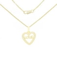 thumbnail image 1 of BEBERLINI Women Heart CZ Pendant Necklace Set 14K Gold Filled Box Chain Jewelry 20", 1 of 7