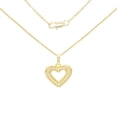 thumbnail image 1 of BEBERLINI Women Heart CZ Pendant Necklace Set 14K Gold Filled Box Chain Jewelry 24", 1 of 7