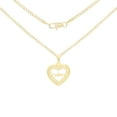 thumbnail image 1 of BEBERLINI Women Heart CZ Pendant Necklace Set 14K Gold Filled Cuban Chain Jewelry 18", 1 of 7