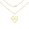 thumbnail image 1 of BEBERLINI Women Heart CZ Pendant Necklace Set 14K Gold Filled Cuban Chain Jewelry 24", 1 of 7