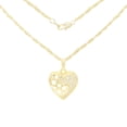 thumbnail image 1 of BEBERLINI Women Heart CZ Pendant Necklace Set 14K Gold Filled Rope Chain Jewelry 24", 1 of 7