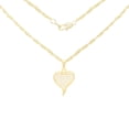 thumbnail image 1 of BEBERLINI Women Heart CZ Pendant Necklace Set 14K Gold Filled Rope Chain Jewelry 24", 1 of 7
